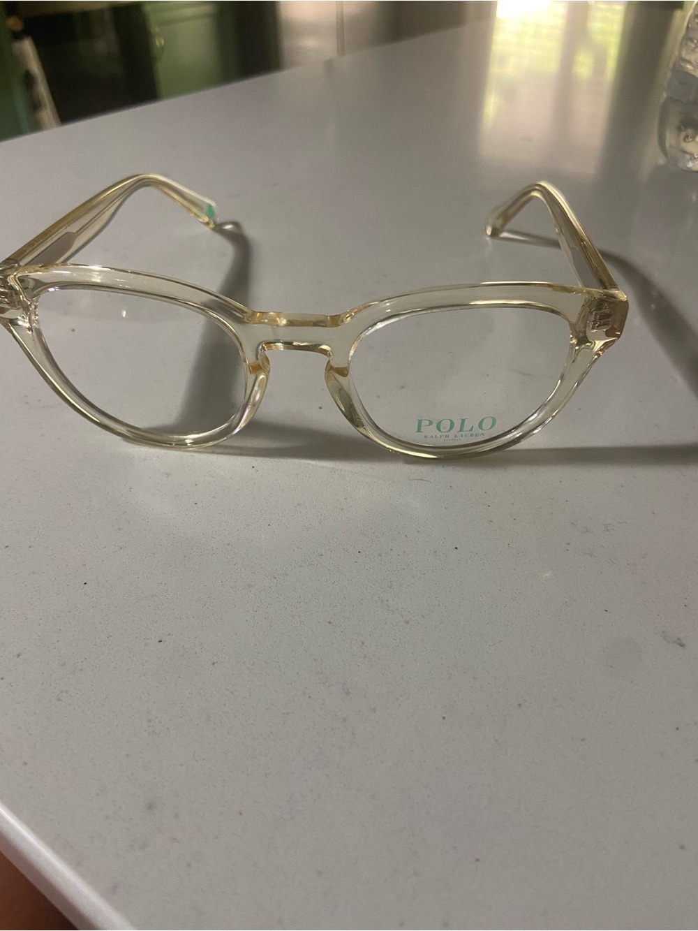 Polo Ralph Lauren yellow transparent    new without tags Frames Only